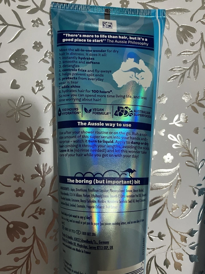 2 X Aussie SOS 100 Hours Hydration Super Serum 2 X 160ml - Image 3 of 3