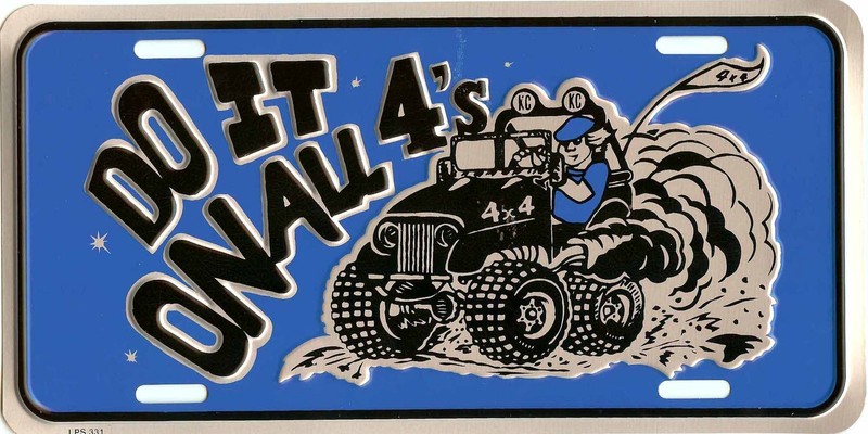 DO IT ON ALL 4'S METAL LICENSE PLATE AUTO TAG NUMBE 331-00