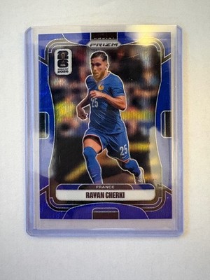2026 Panini Prizm FIFA World Cup #24 Rayan Cherki Blue Wave Prizms #/55