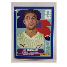 2026 Panini FIFA World Cup Sticker Max Crocombe Blue Parallel - NZL 2