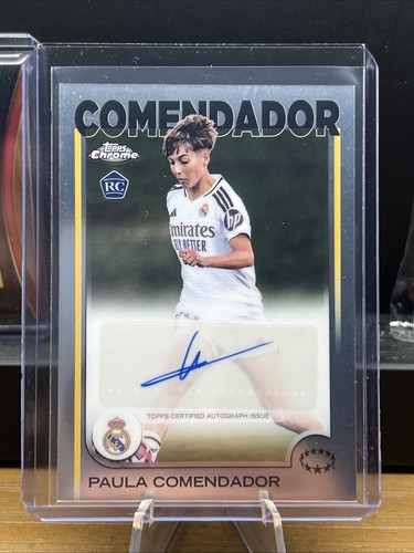2024/25 Topps Chrome Uefa WOMEN'S Champions League RC PAULA COMENDADOR AUTO!