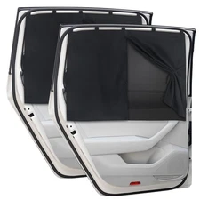 Car Window Shades, 2 PCS Magnetic Double Layer Auto Sun Shade for Side Window...