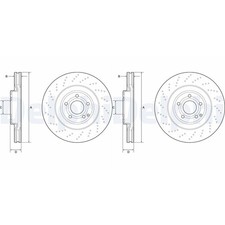 2x DELPHI BREMSSCHEIBEN 344mm BELÜFTET VORNE passend für MERCEDES-BENZ CLS | 2x DELPHI BREMSSCHEIBEN 344mm BELÜFTET VORNE passend für MERCEDES-BENZ CLS |