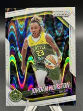 2025 Panini Prizm WNBA #37 Jordan Horston White Seismic Prizms 2