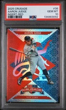 2025 Panini Crusade Red Aaron Judge Crusade Red 16/25 PSA 10 Pop 1🔥Yankees MVP