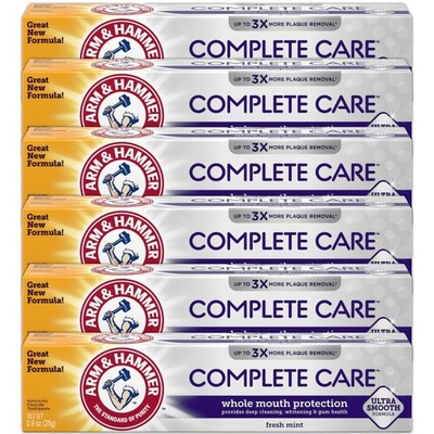 ARM & HAMMER Toothpaste Complete Care Whole Mouth 0.9 Ounce (Pack of 6) 