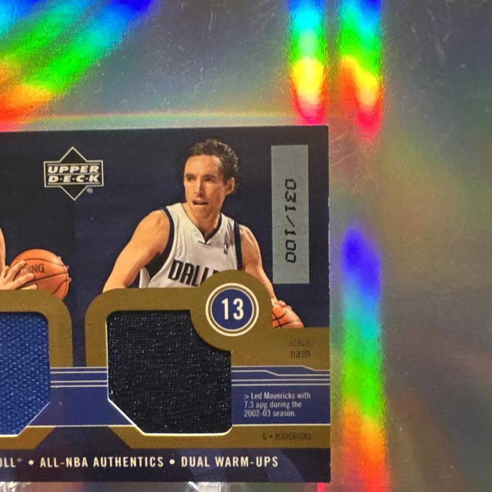 2003-04 Dirk Nowitzki Steve Nash cubierta superior rollo de honor dorado/100 Foto 2 de 3