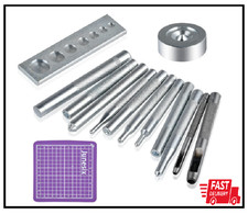 14Pcs Rivet Setter, Leather Die Punch Snap kit, Stainless Steel Rivet Setting