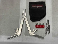 Vintage Leatherman PST ? Multi Tool w/ Bit Driver + 6 Bits Pouch Made in USA