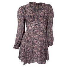 Loveshackfancy Cassidy Mini Dress In Floral Print Viscose Women Size 0