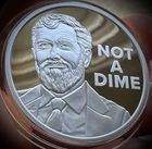 2025 1oz Silver Shield Not A Dime .999 AG Proof Round (COA 113/229).  No box!