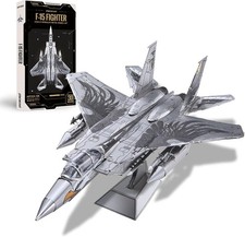 Piececool 3D Puzzles for Adults, American F-15 Fighter Metal Airplane Kit to Bui