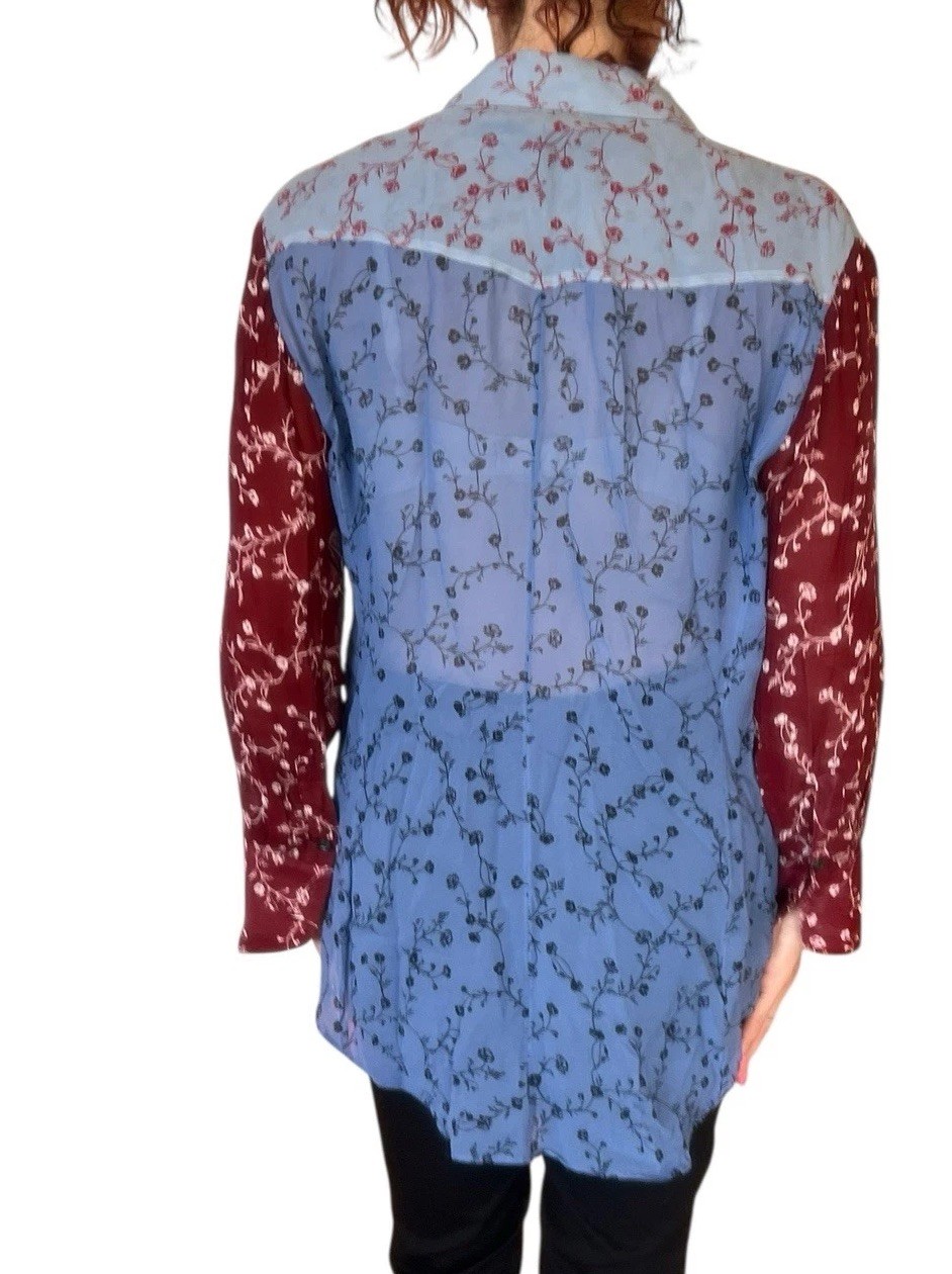 Rag & Bone Wyatt Patchwork Button Up Floral Blous… - image 9