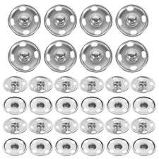 50 Sets Metal Snaps Sew on Fastener Buttons for Clothes Sewing Fabric