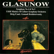 Alexander Glazunov Composer ; Gen, Glasunov: Symphonies Nos. 4  5, audioCD