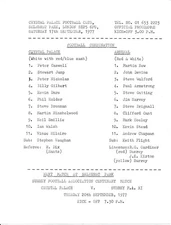 Crystal Palace Reserves v Arsenal (Combination) 1977/1978