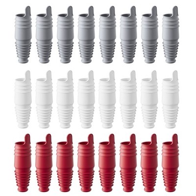 Pack of 8 Wine Stoppers Bottle Freshness Preservers Silicone Wine Bottle Caps
