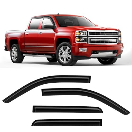 Rain Guards Fit for Chevy Silverado/GMC Fit for 2014-2018 GMC Sierra Tape-on - Picture 1 of 7