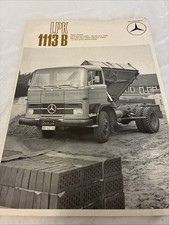 The Mercedes Benz LPK1113B Tipper Car Sales Brochure 1970