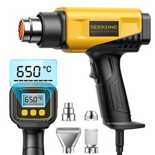 Image of SEEKONE 2000W Heat Gun with LCD Digital Display Compact Design Hot Air Gun