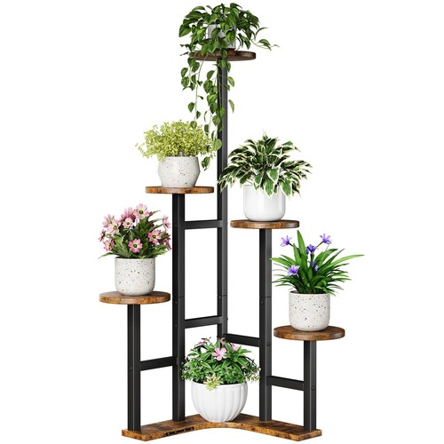 Corner Plant Stand Indoor, 6 Tier Corner Plant Shelf Flower Stand for Multipl...