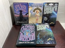 5 Books by Orson Scott Card PBK Ender's Game A Planet Called Treason Sci-Fi