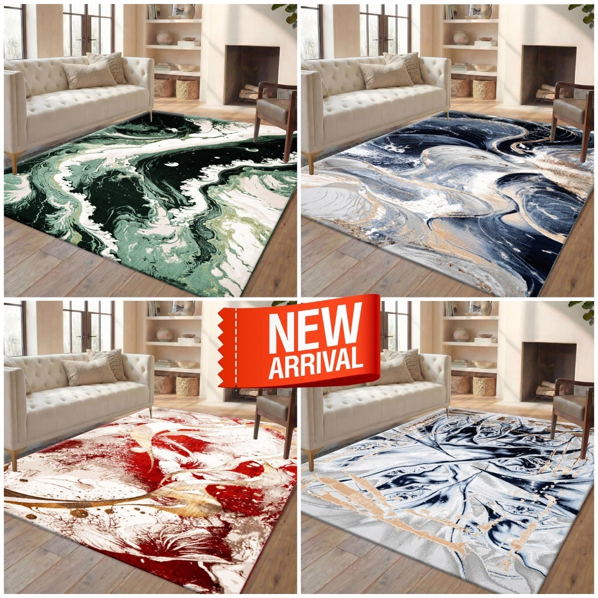 Multi Color Living Room Bedroom Area Rug Hallway Runner Floor Carpet Mat