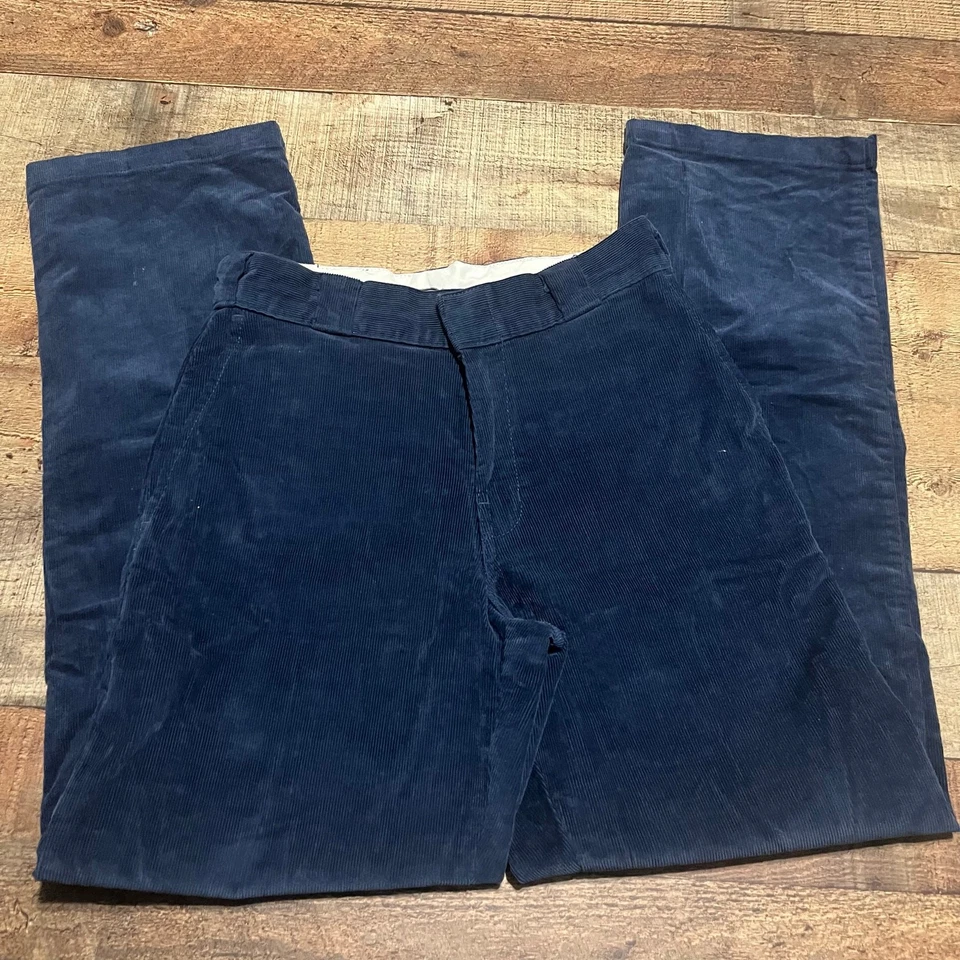 Dickies BUNDLE 2 Mens Corduroy Blue Brown Regular Fit Pants Sz 28x32 Fall Preppy - Image 3 of 4