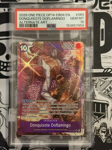 Donquixote Doflamingo - OP14-069 (Alternate Art) The Azure Sea's Seven PSA 10