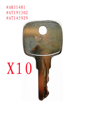 10X AR51481, AT195302, AT145929 Key For JD Crawler Dozers Loaders