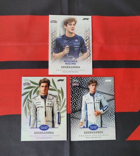 Topps F1 Eccellenza 2024 Franco Colapinto "RC" Rookie Cards Set - 3 Cards