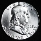 GEM BU UNCIRCULATED UNC MS 1963 SILVER  FRANKLIN HALF DOLLAR BRILLIANT LUSTER
