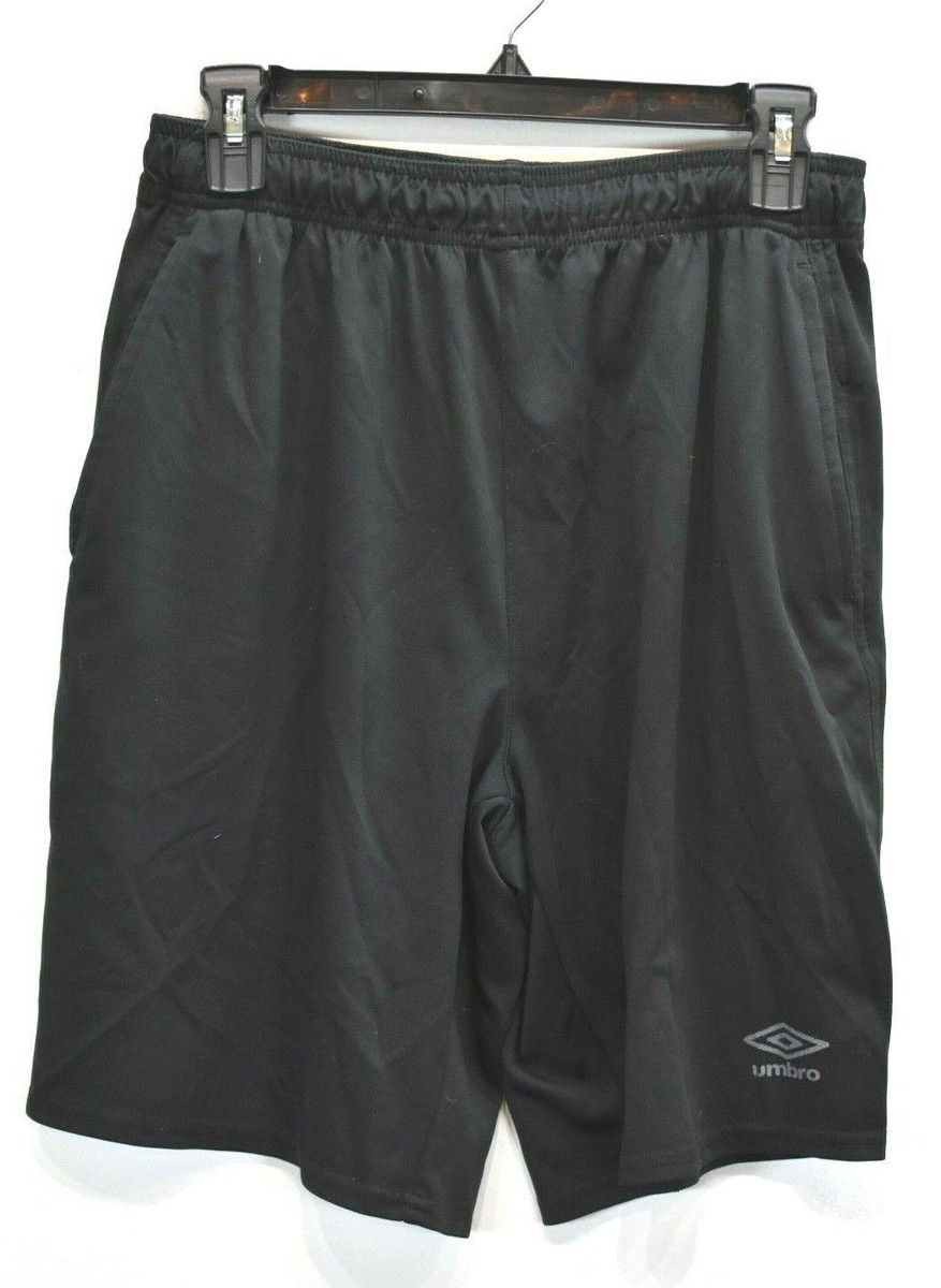 Umbro Mens Black Elastic Waist Pull On Casual Athletic Basketball