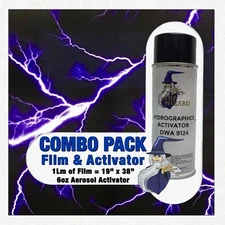hydrographic film / activator Purple Lightning Thunder hydro dip dipping wizard