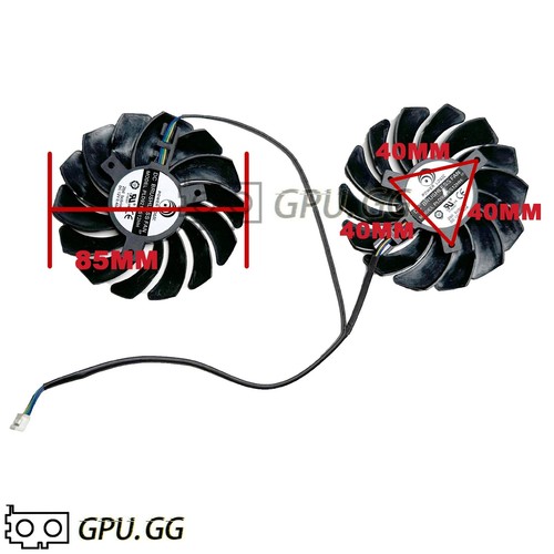 MSI RX 470 480 570 580 Armor Fans Replacement Fans 85mm - Picture 2 of 2