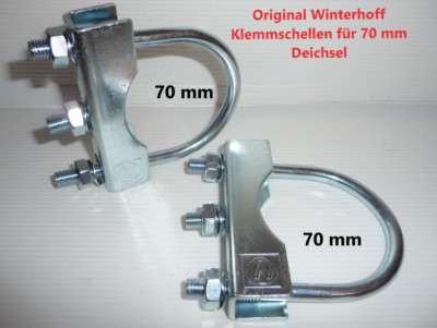 70mm Schelle Stützradhalter Stützradschelle Rohrdeichselhalter Klemmschelle RUND