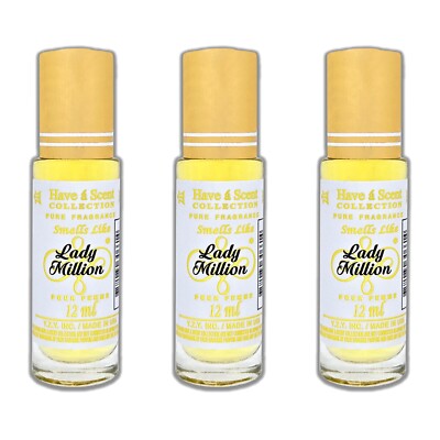 Lady Million Women Roll On Body Oil by YZY Perfume *12 Ml 3x & 5x Bundle Deal*