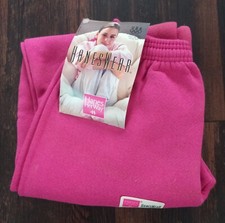 Hanes Her Way Vintage 90s Youth Girls Sweatpants Size S 7/8 Pink Cotton Blend