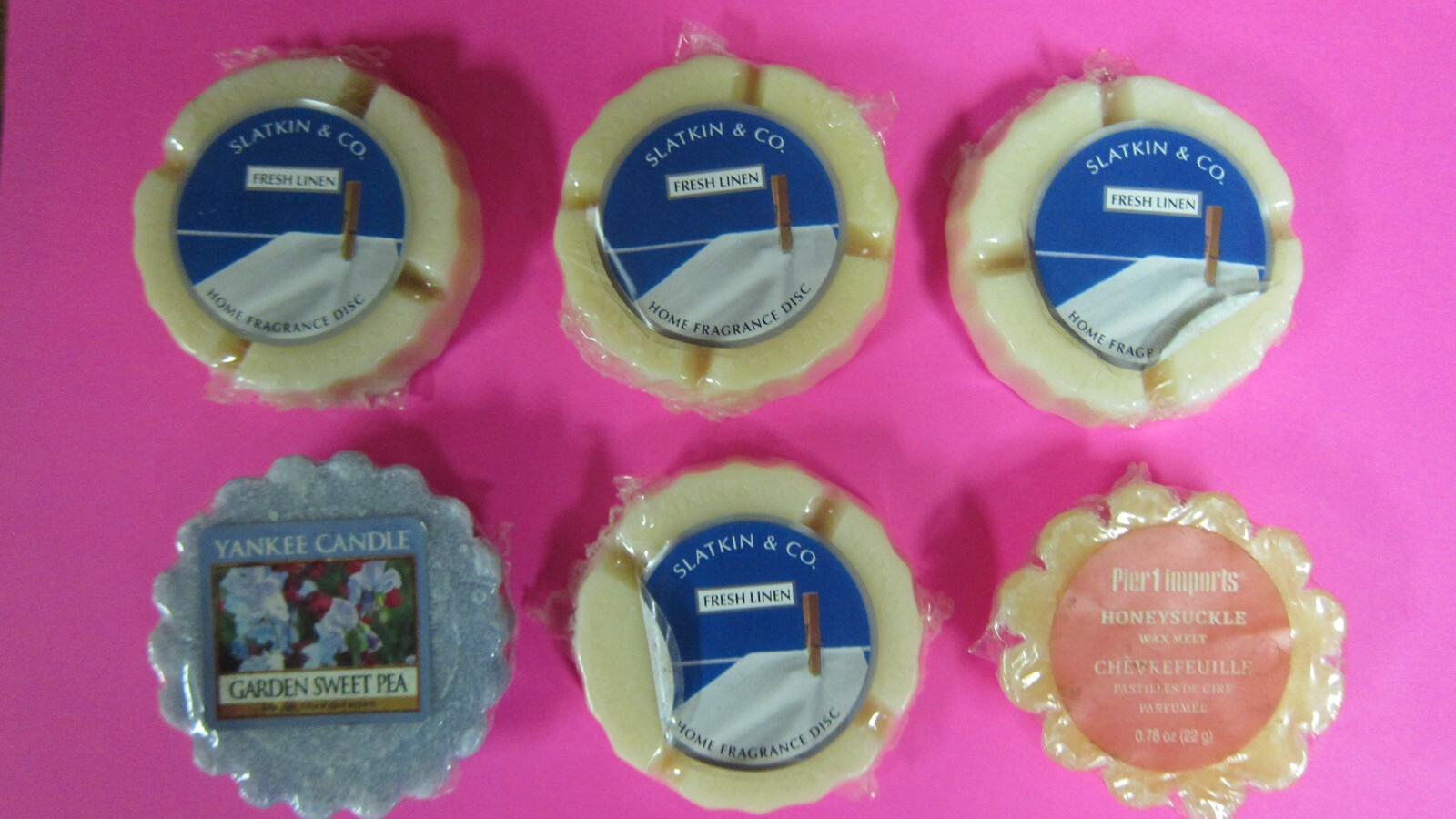 BATH & BODY WORKS, YANKEE CANDLE & PIER 1 IMPORTS---LOT OF HOME FRAG DISCS X 6