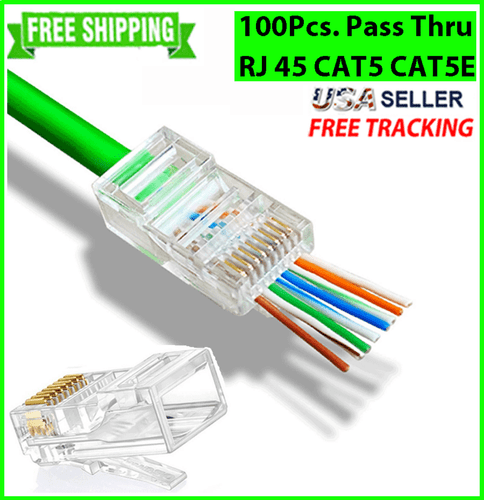 110 Pcs CAT6 RJ45 for Ethernet Cables For Cat6/Cat5/Cat5e Pass Through Modular - Picture 11 of 12