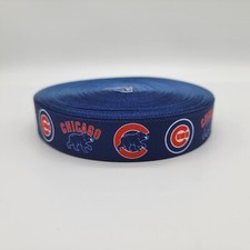 NEW 5-yards of Chicago Cubs 7/8" wide Grosgrain Ribbon