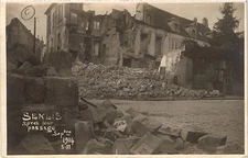 Old postcard Senlis after heavy passage Sep 1914 (259657)