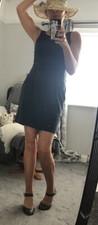 ❤️Dorophy Perkins Vintage Blue Sleeveless Modal Shift Dress Size 10❤️