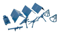 Marx Air Force Camp Airbase Accessory Set 13 Blue Plastic Playset Recast NEW 