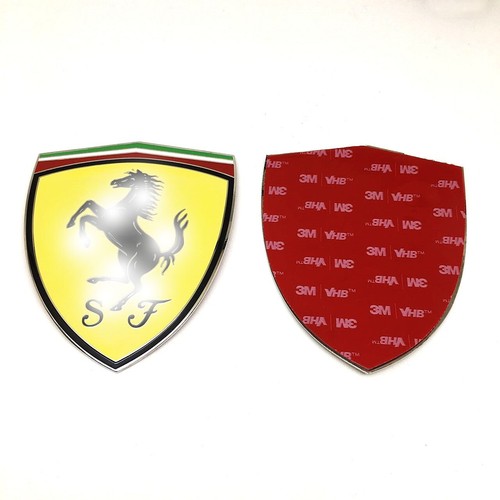 Fender Shield Badge Emblem F430 360 365 430 458 488 599 California Roma Set - Picture 3 of 4
