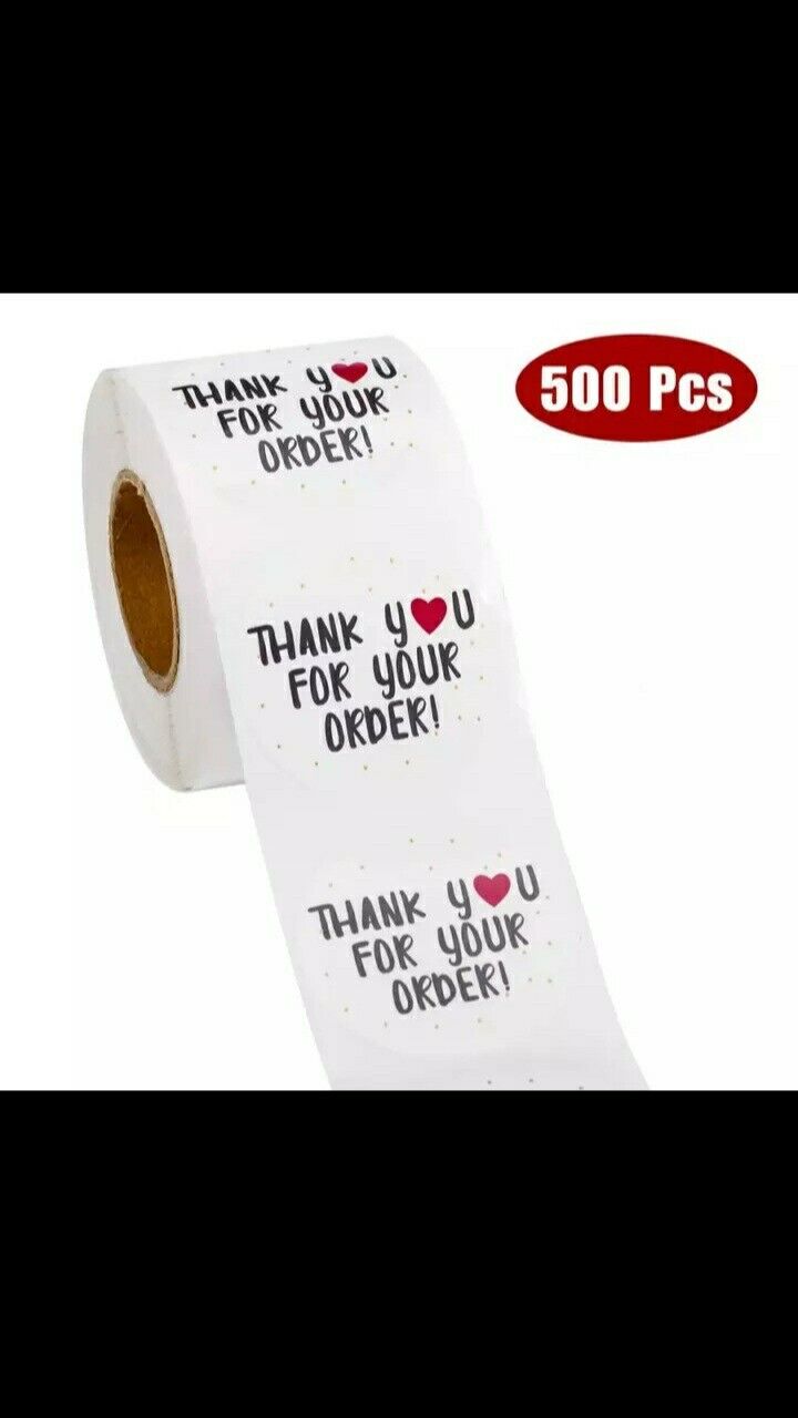 500pcs round thank you 最新コレックション for your order stickers 6周年記念イベントが decal SHIPPING SUPPLY SELLER USA