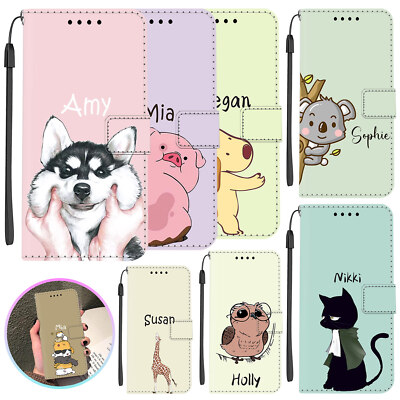 Leather Personalised Case For Motorola G Play G Stylus Edge Wallet Folded Cover