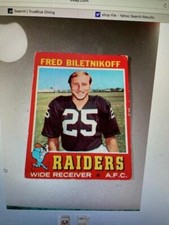 topps 1971 #178 Fred Biletnikoff football card