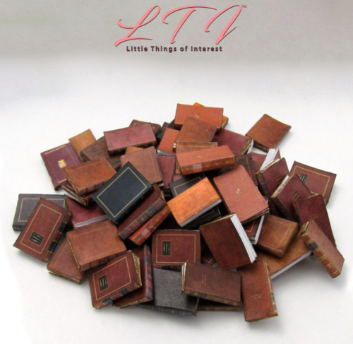 72 Pc Library Prop Books Miniature Dollhouse Books 1:12 Scale Bookshelf Decor