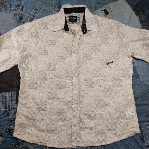 Billabong Patchwork Vintage Mens Slim Fit 100% Cotton XL long sleeve - Picture 8 of 21